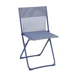 Chaise en acier et toile batyline bleu indigo lafuma balcony - 48 x 44 x 83 cm Chaise en acier et toile batyline bleu indigo lafuma balcony - 48 x 44 x 83 cm