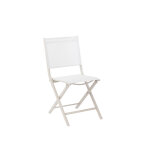 Chaise en aluminium coloris crme / chine blanc max - 90 x 45 x 52 cm