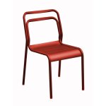 Chaise oro rouge en aluminium 51 x 58 x 82 cm