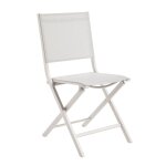 Chaise pliante en aluminium et toile textylne couleur crme max - 90 cm