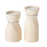 Chandelier coloris marron en bois de sapin kianos - 17 cm