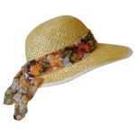 Chapeau de paille nathalie beige pour femme taille unique