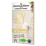 Chocolat blanc 34% bio saveurs et nature - 80 g Chocolat blanc 34% bio saveurs et nature - 80 g