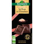 Chocolat dgustation noir sel rose de l himalaya en tablette de 80 g