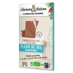 Chocolat au lait 40% fleur de sel bio saveurs et nature - 80 g Chocolat au lait 40% fleur de sel bio saveurs et nature - 80 g