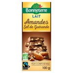 Chocolat lait amandes sel de guerande 100 g bonneterre