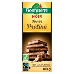 Chocolat noir fourre praline 100 g bonneterre