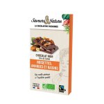 Chocolat noir mendiants amandes, noisettes et raisins bio saveurs et nature - 100 g Chocolat noir mendiants amandes, noisettes et raisins bio saveurs et nature - 100 g