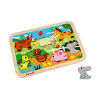 Chunky puzzle en bois thme de la ferme jouet 1er ge