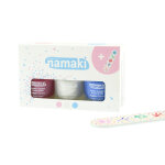 Coffret 3 vernis rose - blanc nacr� - bleu ciel namaki - 3 x 7, 5 ml