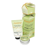 Coffret crme mains + baume  lvres amandes coloris vert florame