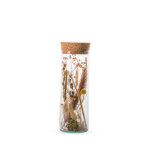 Composition de fleurs séchées misty blanc dans un tube de verre avec bouchon liège na Composition de fleurs séchées misty blanc dans un tube de verre avec bouchon liège na