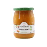 Compote bio allégée pêches jaunes 540g Compote bio allégée pêches jaunes 540g