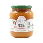 La compote de pêches jaunes pot en verre 725g La compote de pêches jaunes pot en verre 725g