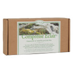 Compresse clair menthe poivre et amarante 11, 5x24 cm