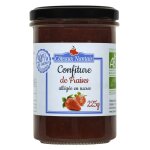 Confiture de fraises bio allégée en sucre coteaux nantais - 225 g Confiture de fraises bio allégée en sucre coteaux nantais - 225 g