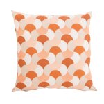 Coussin bingo coloris marron en coton - 45 x 45 cm