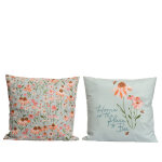Coussin décoratif carré coloris multicolore en polyester fleurs des champs - 45 x 45 Coussin décoratif carré coloris multicolore en polyester fleurs des champs - 45 x 45