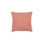 Coussin d extrieur en acrylique orange  motif fermob lorette - 44 x 44 cm