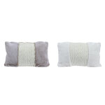 Coussin en fausse fourrure et tricot kaemingk - 30 x 50 x 5 cm