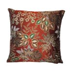 Coussin paradise coloris marron en polyester - 45 x 45 cm