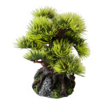 D�coration d aquarium bonsa� miniature artificiel vert europet - 8 cm