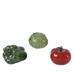 Dcoration lgumes coloris multicolore en porcelaine - 7, 2 x 9, 5 x 7, 2 cm
