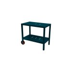 Desserte quiberon fermob en acier et aluminium coloris bleu acapulco