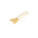 Ensemble de 3 couverts rutilisables en bambou dans un pochon en coton