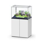 Ensemble aquarium avec clairage et chauffage + meuble aquascape 80 blanc - 215l