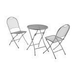 Ensemble de balcon table et 2 chaises en mtal pliantes