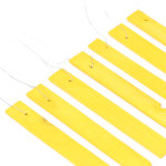 Etiquettes jaunes en bois  suspendre - 12 cm