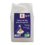 Farine de bl blanche t65 bio en sachet de 1 kg