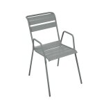 Fauteuil bridge en acier gris lapilli fermob monceau - 52 x 64, 5 x 85 cm Fauteuil bridge en acier gris lapilli fermob monceau - 52 x 64, 5 x 85 cm