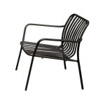 Fauteuil de jardin en aluminium poxy graphite maca - 69 x 75 x 68 cm