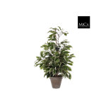 Ficus exotica vert panaché plante artificielle en pot gris h 65 x Ø 60 cm Ficus exotica vert panaché plante artificielle en pot gris h 65 x Ø 60 cm
