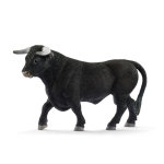 Figurine taureau noir s�rie animaux de la ferme 14, 2x4, 8x9 cm