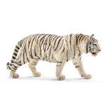Figurine tigre blanc m�le s�rie animaux sauvages 13x3x6 cm