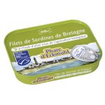 Filets sardines huile. 100 g phare d'eckmhl