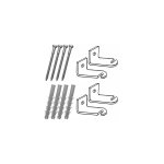Fixation : 4 pattes + vis + chevilles