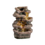 Fontaine en polyrsine imitation pierre naturelle - 21 x 27 x 39 cm