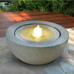 Fontaine villa fontania en demi - sph�re avec led