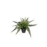 Fougre verte artificielle en pot stan gris h 38 x  50 cm
