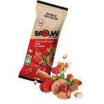 Fruits secs fraise - amande - cynorrhodon bio baouw - sachet de 30 grammes Fruits secs fraise - amande - cynorrhodon bio baouw - sachet de 30 grammes