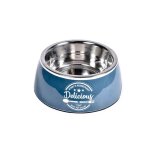 Gamelle pour petit chien et chat coloris bleu en mlamine bobby delicious taille xs