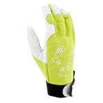 Gants jardy cuir et �lasthanne coloris vert anis taille 8