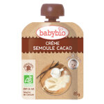 Gourdes de cr�me semoule et cacao bio d�s 8 mois - 4 x 85 gr