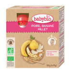 Gourdes poire banane millet bio ds 6 mois - 4 x 90 gr