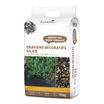 Graviers d�coratifs de silice gris calibre 7 � 15 mm en sac de 10 kg