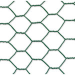 Grillage galvanex maille hexagonale 4, 1 cm m�tal plastifi� vert l10 m x h100 cm